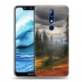 Дизайнерский силиконовый чехол для Nokia 5.1 Plus лес