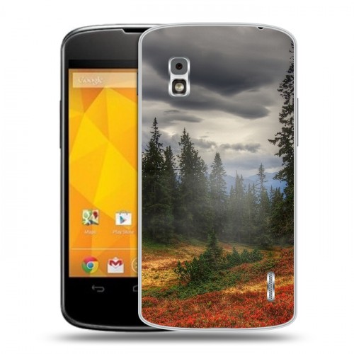 Дизайнерский пластиковый чехол для LG Google Nexus 4 лес