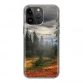 Дизайнерский силиконовый чехол для Iphone 14 Pro Max лес