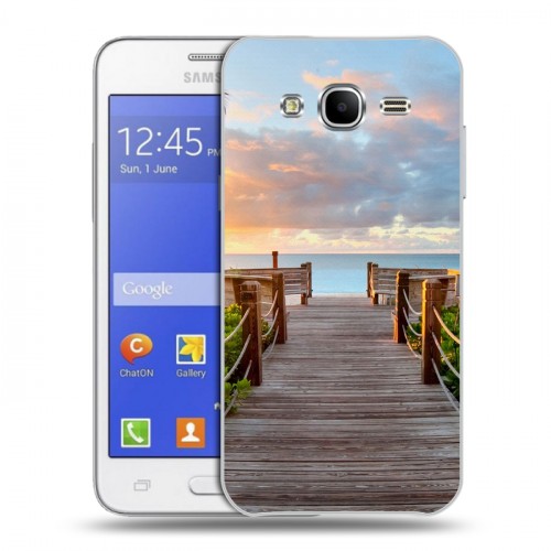Дизайнерский пластиковый чехол для Samsung Galaxy J7 пляж
