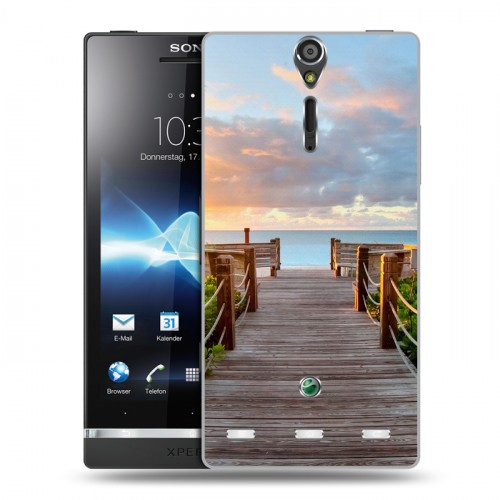 Дизайнерский пластиковый чехол для Sony Xperia S пляж