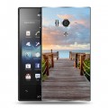 Дизайнерский пластиковый чехол для Sony Xperia acro S пляж