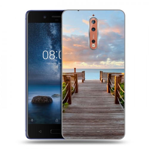 Дизайнерский пластиковый чехол для Nokia 8 пляж