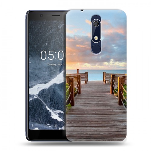 Дизайнерский пластиковый чехол для Nokia 5.1 пляж