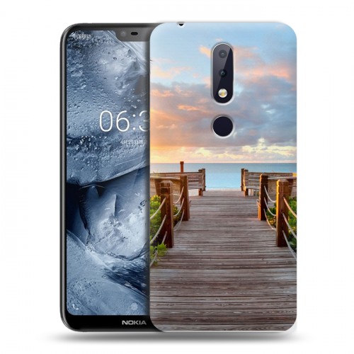 Дизайнерский силиконовый чехол для Nokia 6.1 Plus пляж