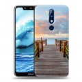 Дизайнерский силиконовый чехол для Nokia 5.1 Plus пляж