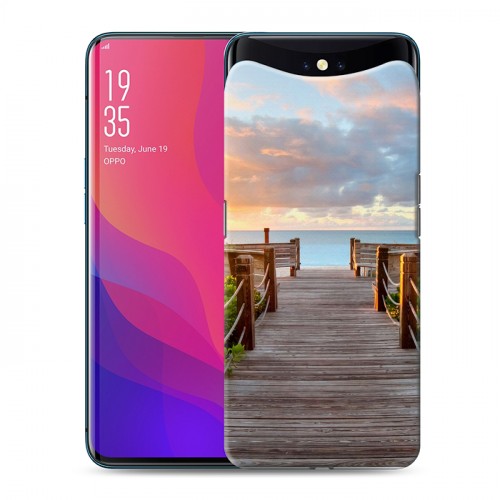 Дизайнерский силиконовый чехол для OPPO Find X пляж