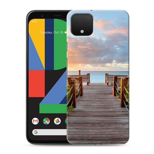 Дизайнерский пластиковый чехол для Google Pixel 4 пляж