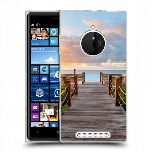 Дизайнерский пластиковый чехол для Nokia Lumia 830 пляж