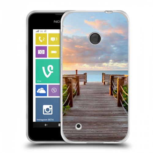 Дизайнерский пластиковый чехол для Nokia Lumia 530 пляж