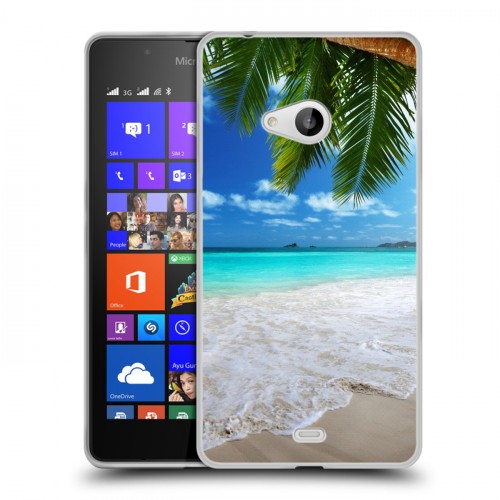 Дизайнерский пластиковый чехол для Microsoft Lumia 540 пляж