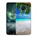 Дизайнерский силиконовый с усиленными углами чехол для Nokia 7.2 пляж
