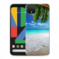 Дизайнерский пластиковый чехол для Google Pixel 4 пляж