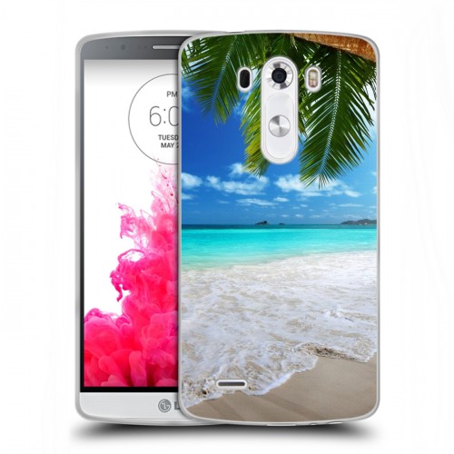 Дизайнерский силиконовый чехол для LG G3 (Dual-LTE) пляж