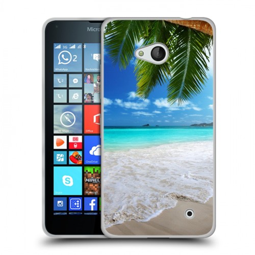 Дизайнерский пластиковый чехол для Microsoft Lumia 640 пляж