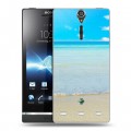 Дизайнерский пластиковый чехол для Sony Xperia S пляж