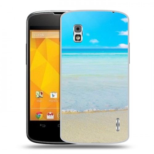 Дизайнерский пластиковый чехол для LG Google Nexus 4 пляж