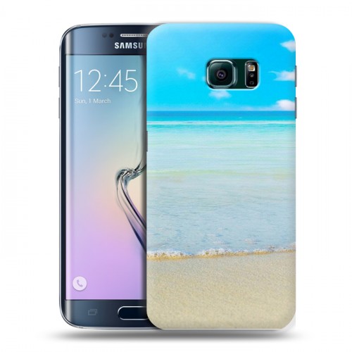 Дизайнерский пластиковый чехол для Samsung Galaxy S6 Edge пляж