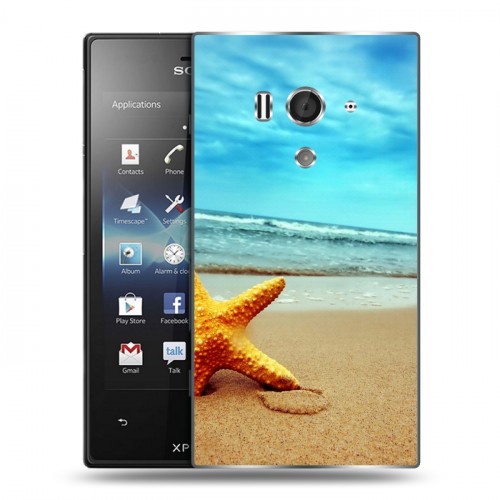 Дизайнерский пластиковый чехол для Sony Xperia acro S пляж