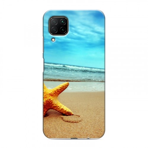 Дизайнерский силиконовый с усиленными углами чехол для Huawei P40 Lite пляж