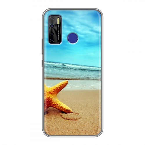 Дизайнерский силиконовый с усиленными углами чехол для Tecno Camon 15 пляж