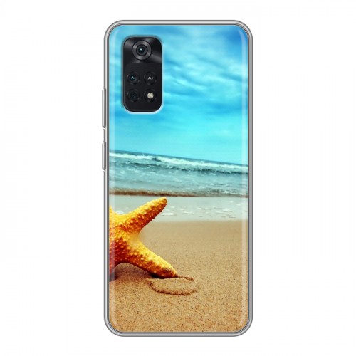 Дизайнерский силиконовый чехол для Xiaomi Poco M4 Pro 4G пляж