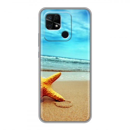 Дизайнерский пластиковый чехол для Xiaomi Redmi 10C пляж