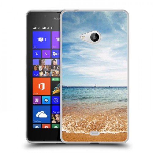 Дизайнерский пластиковый чехол для Microsoft Lumia 540 пляж