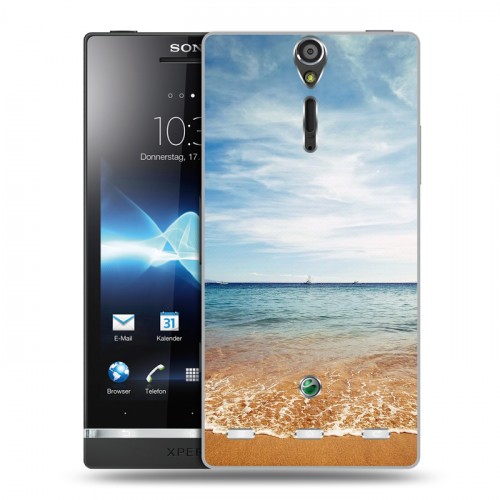 Дизайнерский пластиковый чехол для Sony Xperia S пляж