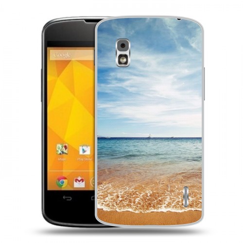 Дизайнерский пластиковый чехол для LG Google Nexus 4 пляж