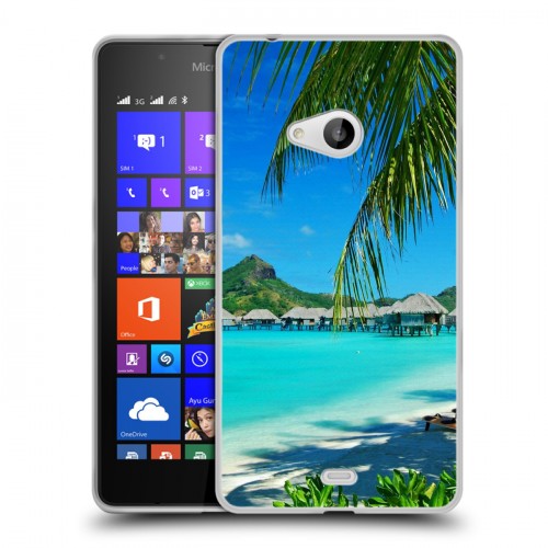 Дизайнерский пластиковый чехол для Microsoft Lumia 540 пляж