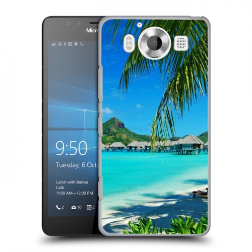 Дизайнерский пластиковый чехол для Microsoft Lumia 950 пляж