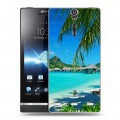 Дизайнерский пластиковый чехол для Sony Xperia S пляж