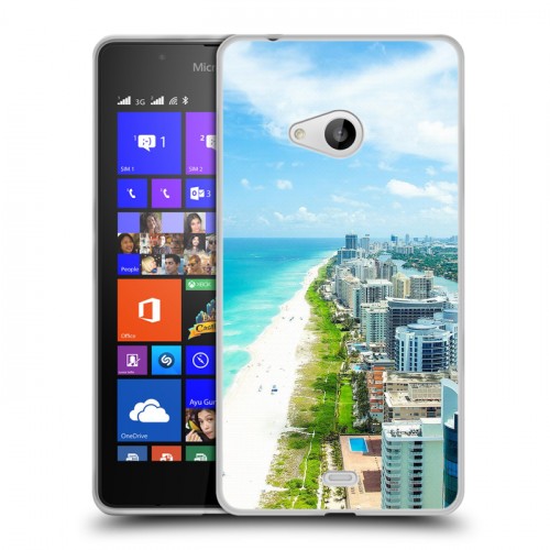 Дизайнерский пластиковый чехол для Microsoft Lumia 540 пляж