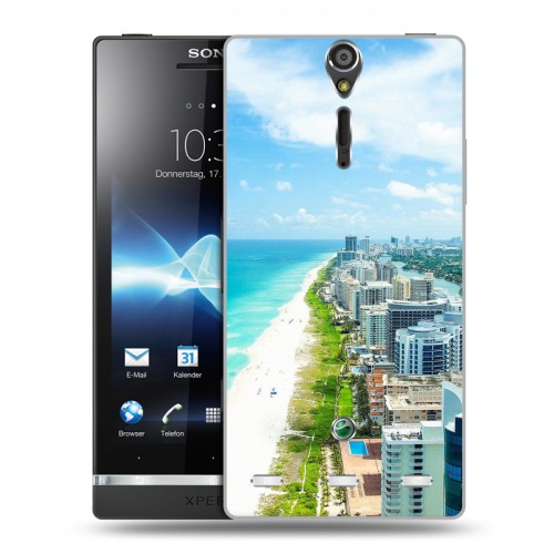 Дизайнерский пластиковый чехол для Sony Xperia S пляж