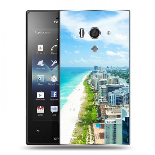 Дизайнерский пластиковый чехол для Sony Xperia acro S пляж