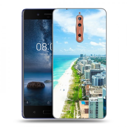 Дизайнерский пластиковый чехол для Nokia 8 пляж