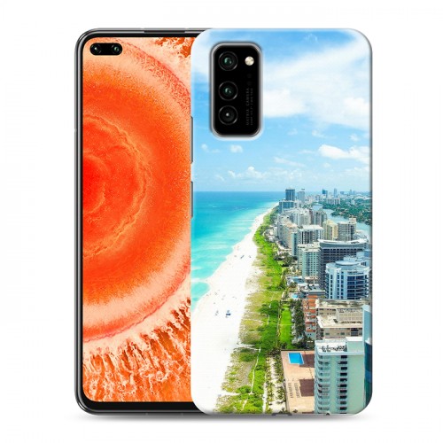 Дизайнерский силиконовый чехол для Huawei Honor View 30 Pro пляж