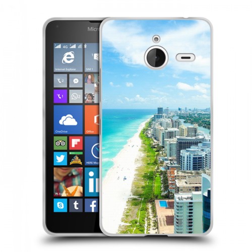 Дизайнерский пластиковый чехол для Microsoft Lumia 640 XL пляж