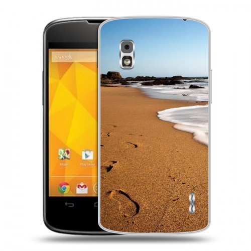 Дизайнерский пластиковый чехол для LG Google Nexus 4 пляж