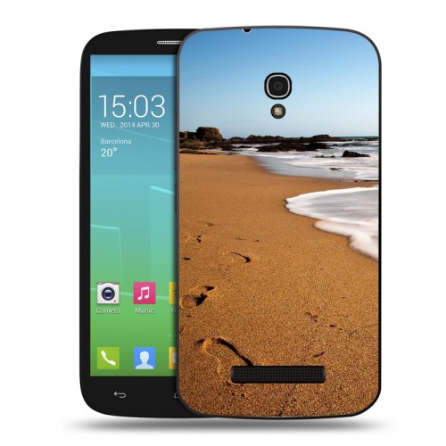 Дизайнерский пластиковый чехол для Alcatel One Touch Pop S9 пляж