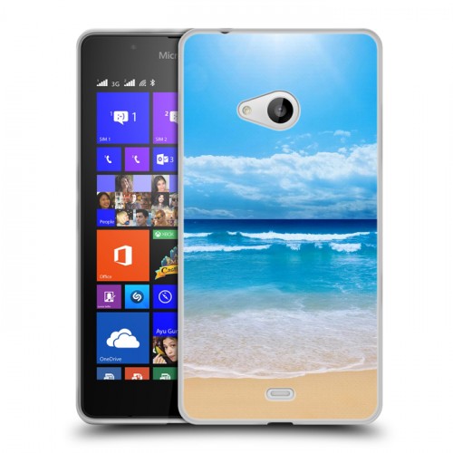 Дизайнерский пластиковый чехол для Microsoft Lumia 540 пляж