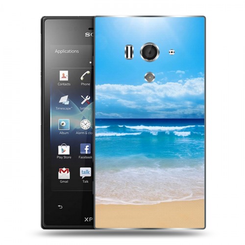 Дизайнерский пластиковый чехол для Sony Xperia acro S пляж