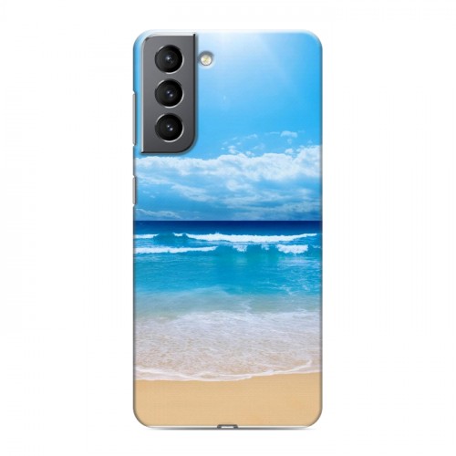 Дизайнерский пластиковый чехол для Samsung Galaxy S21 пляж