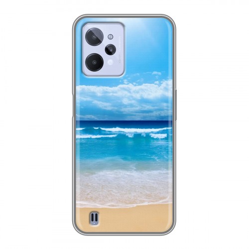 Дизайнерский силиконовый с усиленными углами чехол для Realme C31 пляж