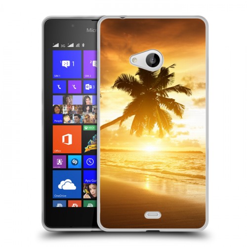 Дизайнерский пластиковый чехол для Microsoft Lumia 540 пляж