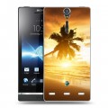 Дизайнерский пластиковый чехол для Sony Xperia S пляж