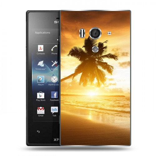 Дизайнерский пластиковый чехол для Sony Xperia acro S пляж