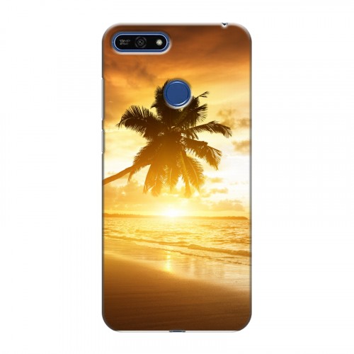 Дизайнерский силиконовый чехол для Huawei Honor 7A Pro пляж