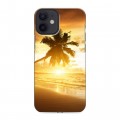 Дизайнерский силиконовый с усиленными углами чехол для Iphone 12 Mini пляж